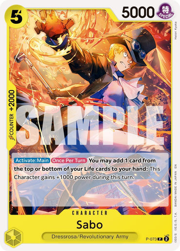 Sabo (P-073) (Pirate Foil) [Premium Booster -The Best- Vol. 2] (ONLINE ORDER ONLY)