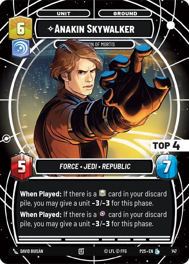 Anakin Skywalker - Champion of Mortis (Top 4) (149) (149) [Sector and Regional Promos: Season 1] (ONLINE ORDER ONLY)
