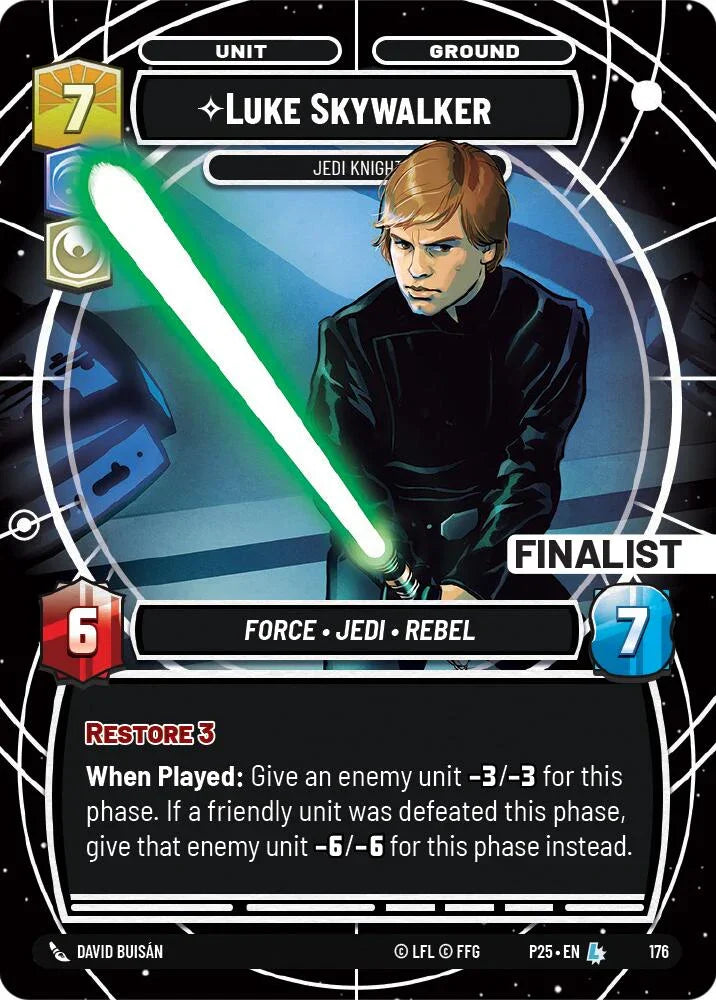 Luke Skywalker - Jedi Knight (Finalist) (176) (176) [Sector and Regional Promos: Season 1] (ONLINE ORDER ONLY)