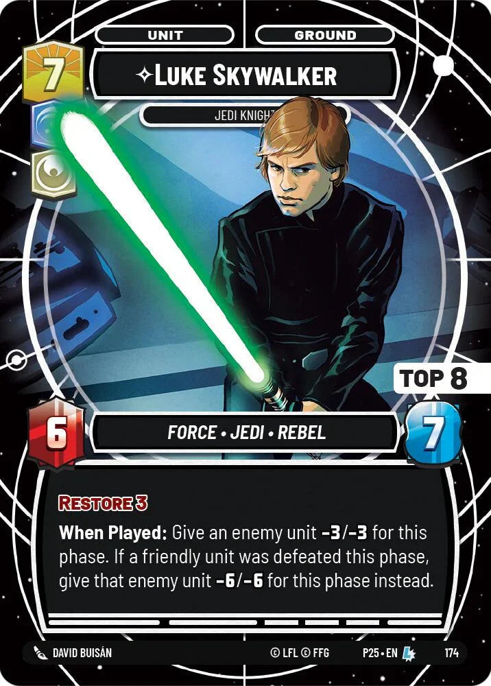 Luke Skywalker - Jedi Knight (Top 8) (178) (178) [Sector and Regional Promos: Season 1] (ONLINE ORDER ONLY)