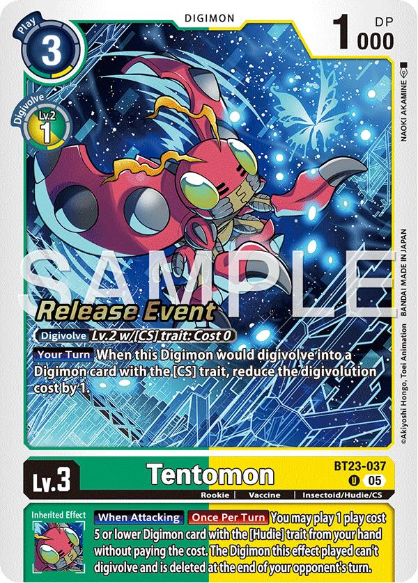 Tentomon [BT23-037] [Hackers' Slumber Release Event Cards] (ONLINE ORDER ONLY)