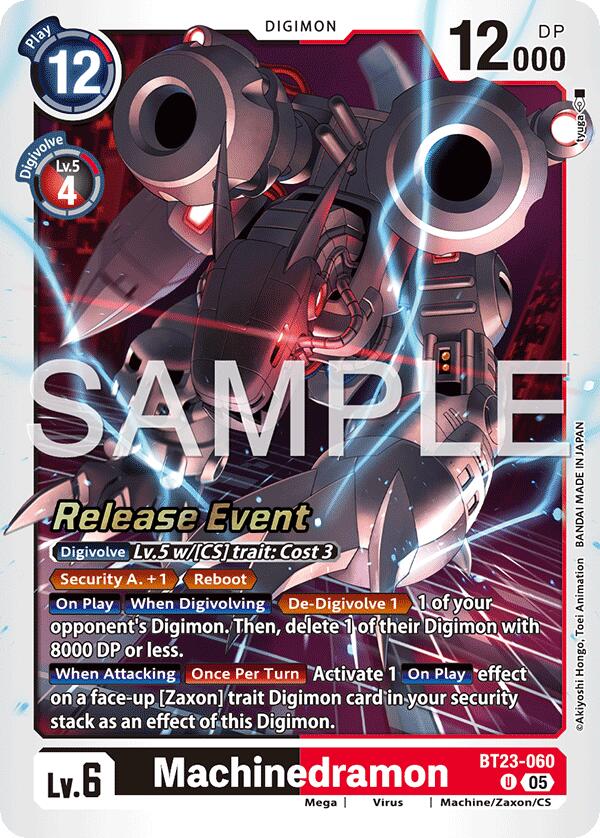 Machinedramon [BT23-060] [Hackers' Slumber Release Event Cards] (ONLINE ORDER ONLY)