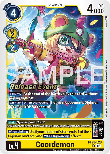 Coordemon [BT23-028] [Hackers' Slumber Release Event Cards] (ONLINE ORDER ONLY)