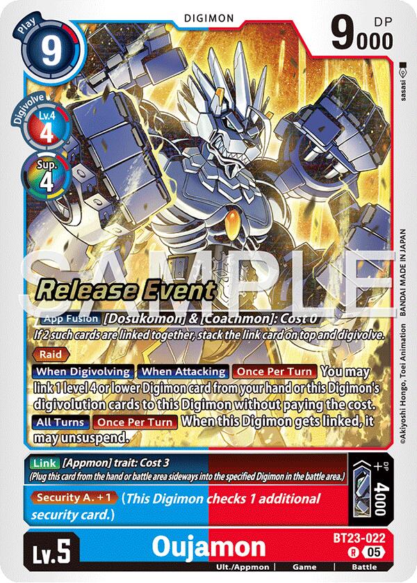 Oujamon [BT23-022] [Hackers' Slumber Release Event Cards] (ONLINE ORDER ONLY)