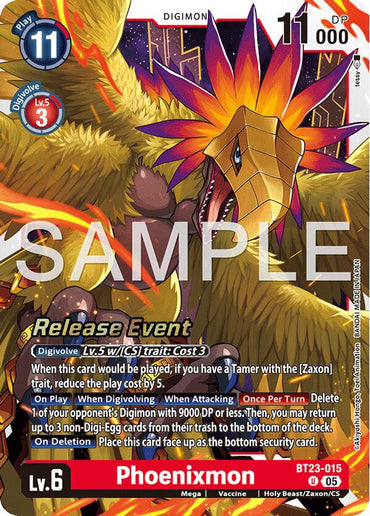Phoenixmon [BT23-015] [Hackers' Slumber Release Event Cards] (ONLINE ORDER ONLY)