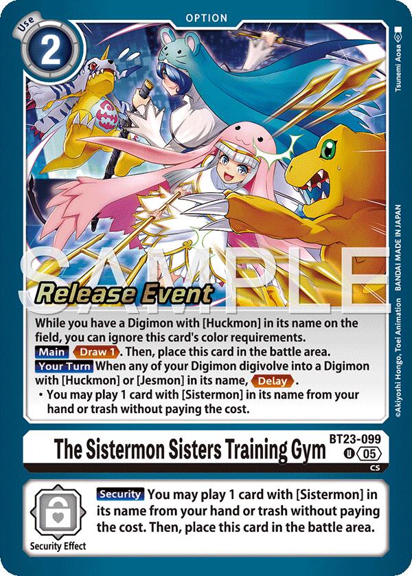 The Sistermon Sisters Training Gym [BT23-099] [Hackers' Slumber Release Event Cards] (ONLINE ORDER ONLY)