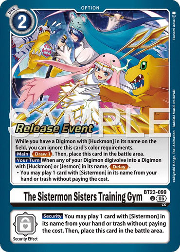 The Sistermon Sisters Training Gym [BT23-099] [Hackers' Slumber Release Event Cards] (ONLINE ORDER ONLY)