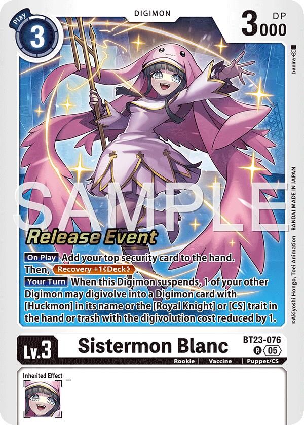Sistermon Blanc [BT23-076] [Hackers' Slumber Release Event Cards] (ONLINE ORDER ONLY)