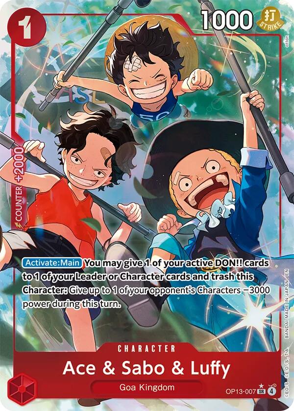 Ace & Sabo & Luffy (Alternate Art) [Carrying On His Will] (ONLINE ORDER ONLY)