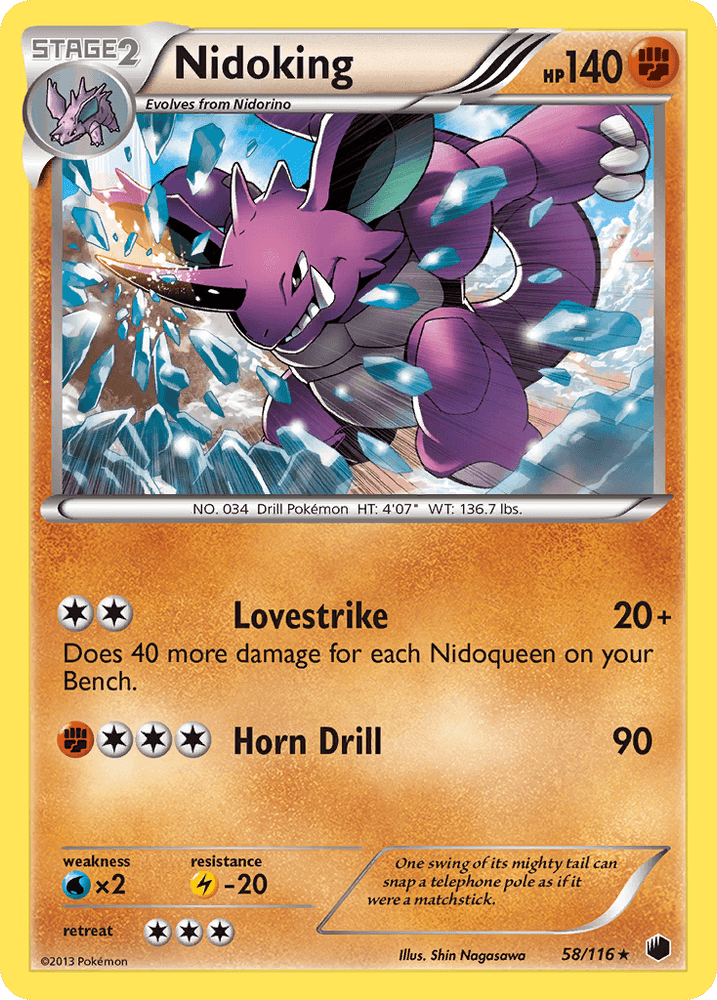Nidoking (58/116) [Black & White: Plasma Freeze] (Online Only)