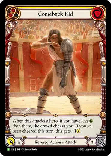 Comeback Kid (Yellow) [FAB378] (Promo)  Rainbow Foil