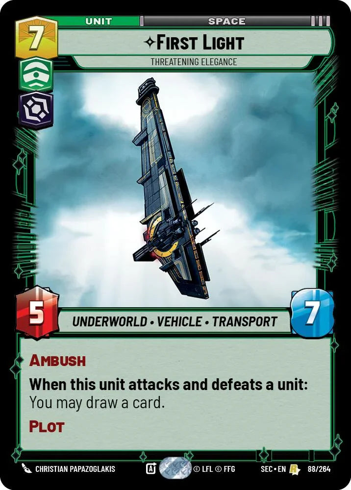 First Light - Threatening Elegance (88/264) (88/264) [Secrets of Power] (ONLINE ORDER ONLY)