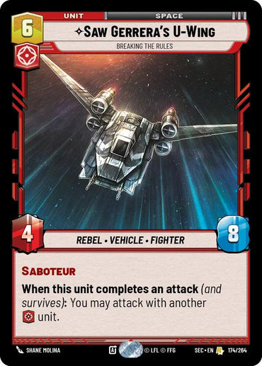 Saw Gerrera's U-Wing (174/264) - Breaking the Rules (174/264) [Secrets of Power] (ONLINE ORDER ONLY)