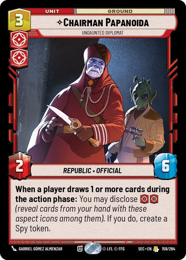 Chairman Papanoida - Undaunted Diplomat (159/264) (159/264) [Secrets of Power] (ONLINE ORDER ONLY)