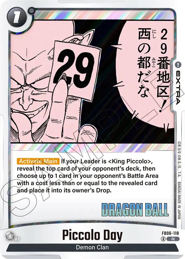 Piccolo Day [Manga Booster 02] (ONLINE ORDER ONLY)