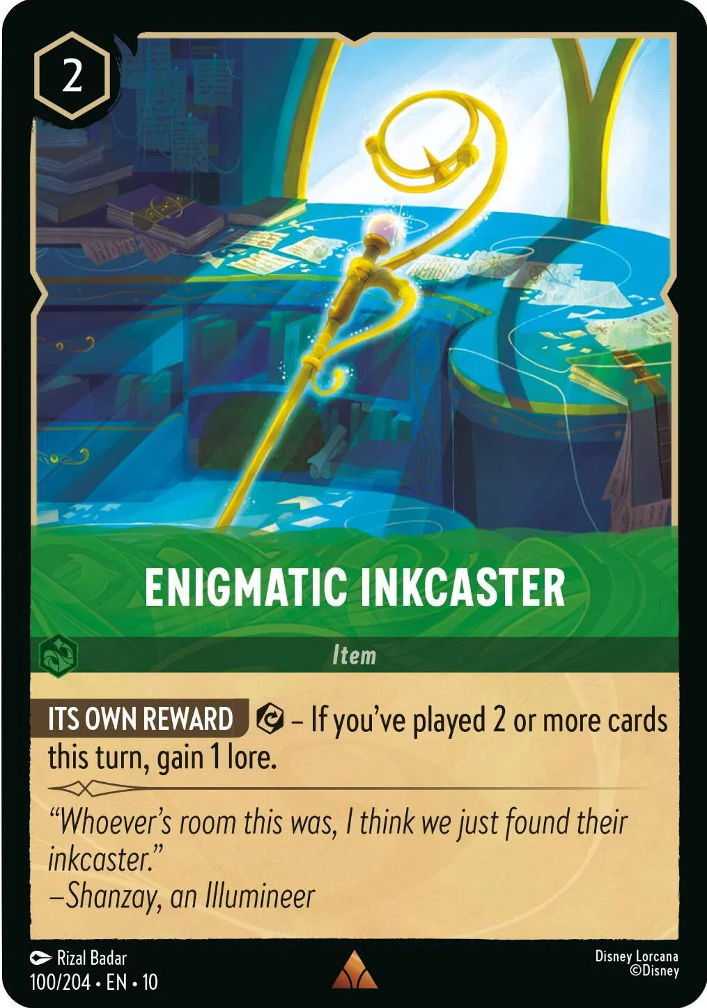 Enigmatic Inkcaster (100/204) [Whispers in the Well] (ONLINE ORDER ONLY)