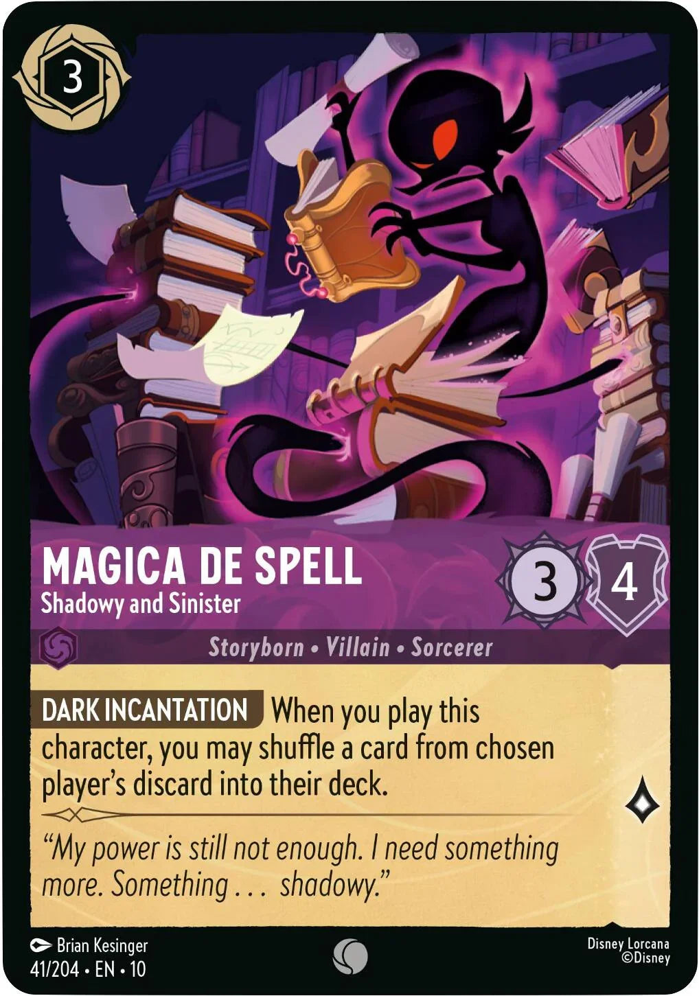 Magica De Spell - Shadowy and Sinister (41/204) [Whispers in the Well] (ONLINE ORDER ONLY)