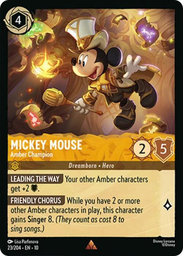 Mickey Mouse - Amber Champion (23/204) [Whispers in the Well] (ONLINE ORDER ONLY)