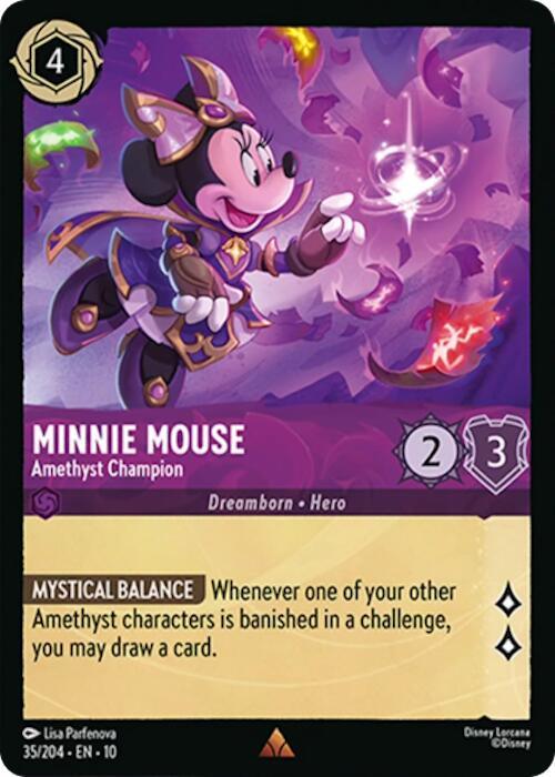 Minnie Mouse - Amethyst Champion (35/204) [Whispers in the Well] (ONLINE ORDER ONLY)