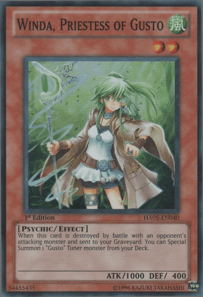 Winda, Priestess of Gusto [HA05-EN040] Super Rare (ONLINE ORDER ONLY)