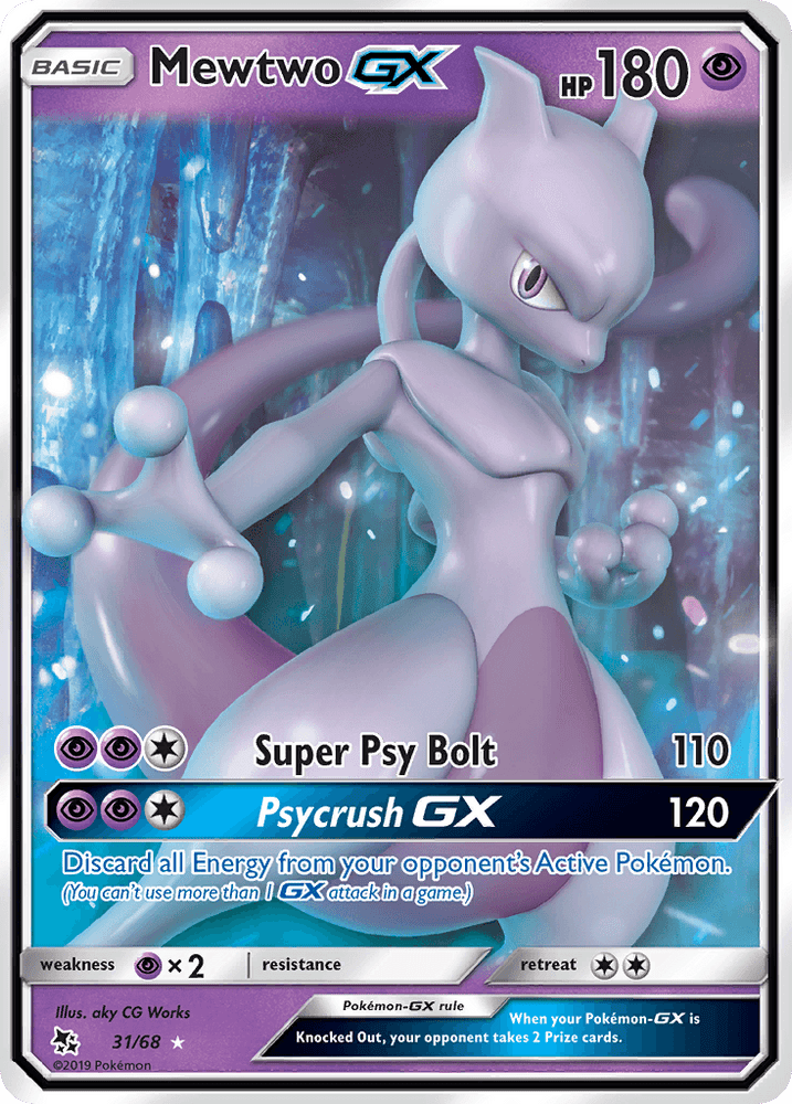 Mewtwo GX (31/68) [Sun & Moon: Hidden Fates] (Online Only)