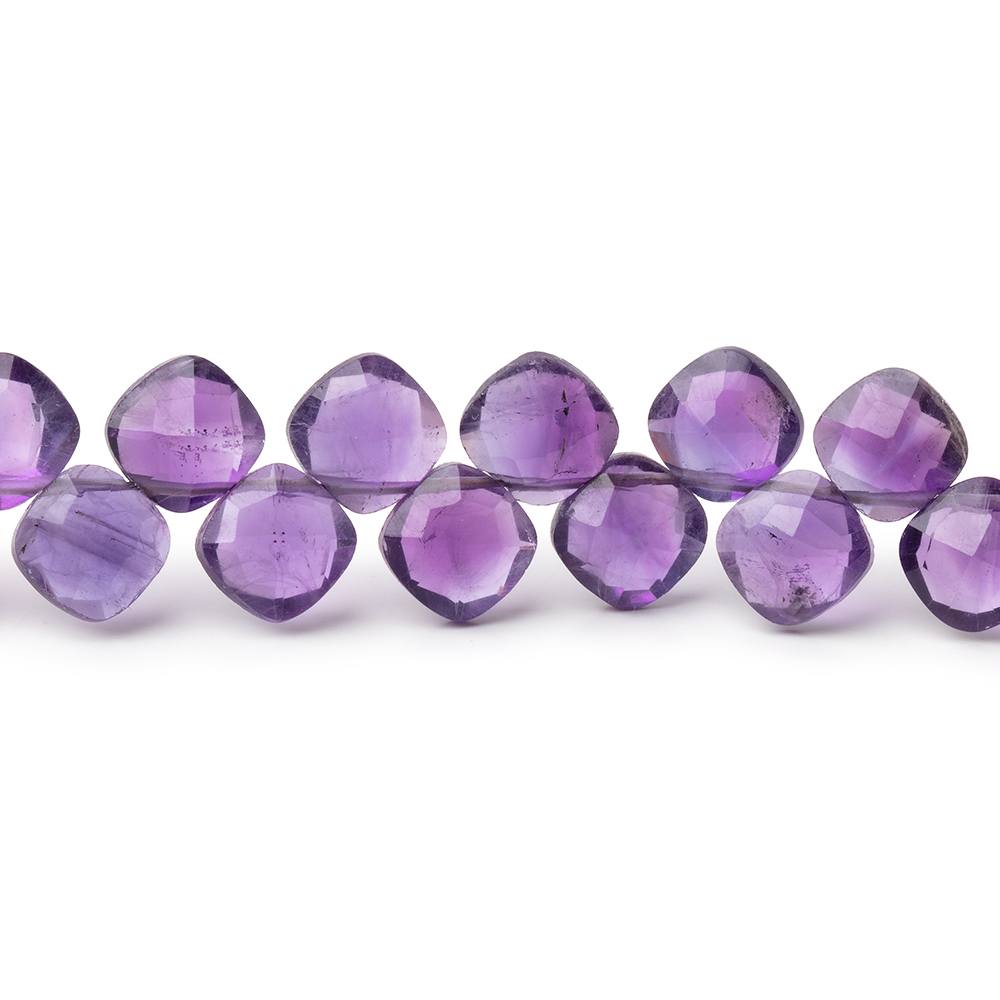 6.5mm African Amethyst Corner Drilled Pillow Beads 7.5 inch 45 pieces (ONLINE ORDER ONLY)