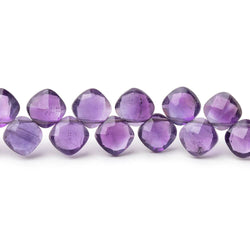 6.5mm African Amethyst Corner Drilled Pillow Beads 7.5 inch 45 pieces (ONLINE ORDER ONLY)