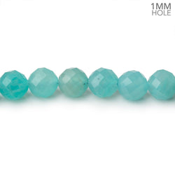 6.5mm Amazonite Faceted Round Beads 16 inch 63 pieces 1mm hole (ONLINE ORDER ONLY)