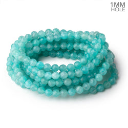 6.5mm Amazonite Faceted Round Beads 16 inch 63 pieces 1mm hole (ONLINE ORDER ONLY)