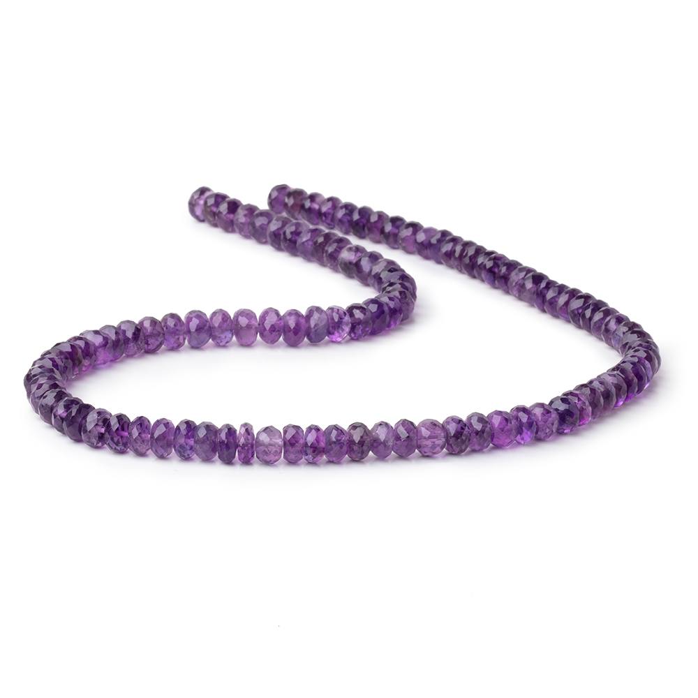 6.5mm Amethyst Faceted Rondelle Beads 16 inch 102 pieces (ONLINE ORDER ONLY)