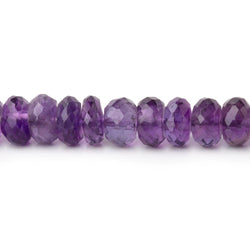 6.5mm Amethyst Faceted Rondelle Beads 16 inch 102 pieces (ONLINE ORDER ONLY)