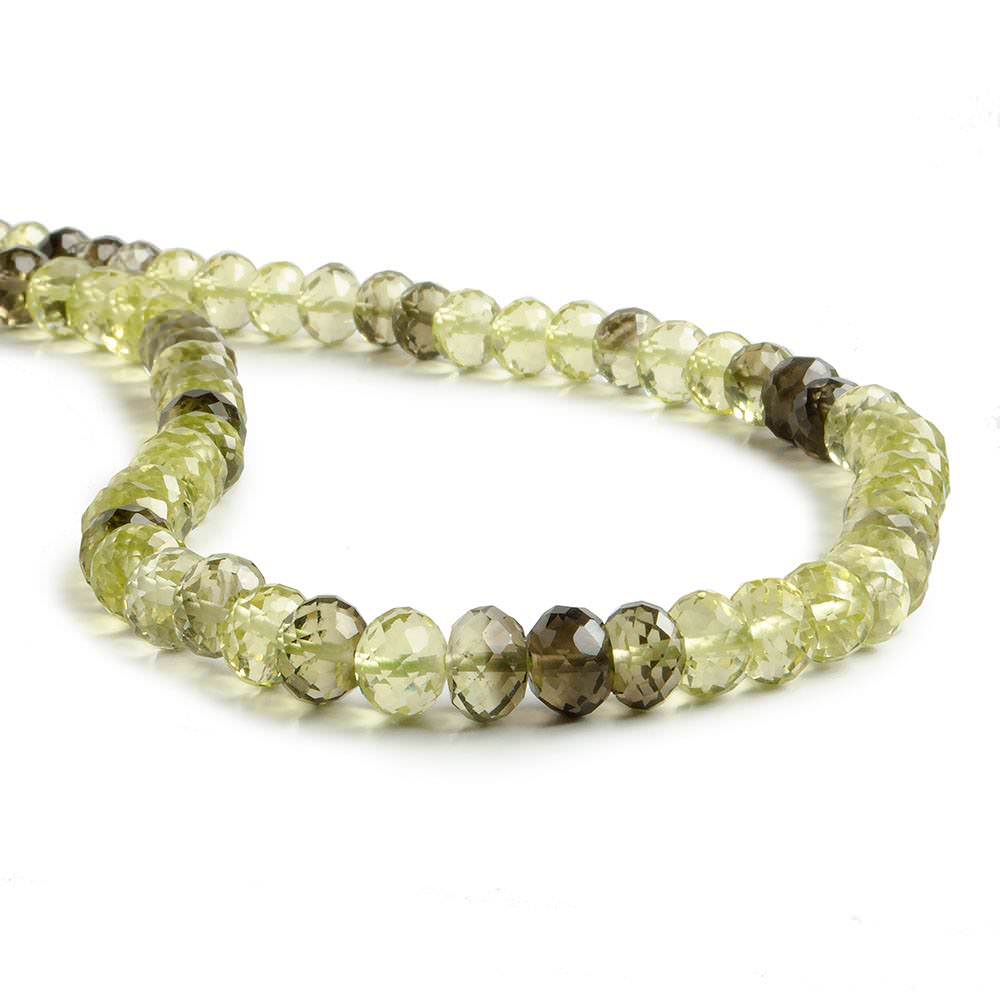 8mm Bicolor Quartz Faceted Rondelles 16 Inch 75 Beads (ONLINE ORDER ONLY)