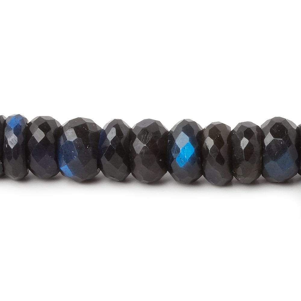 9mm Black Labradorite faceted rondelle beads 16 inch 96 pieces AAA (ONLINE ORDER ONLY)