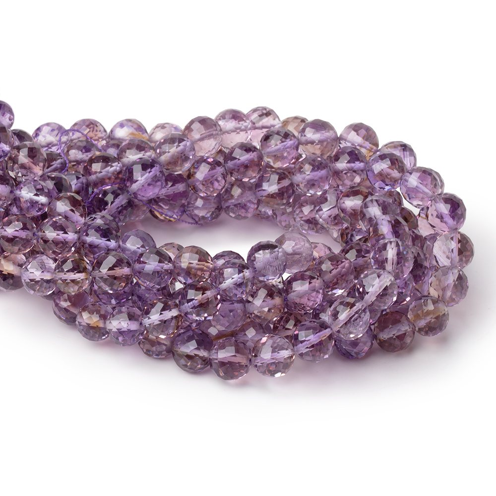 6.5mm Bolivian Ametrine Faceted Round Beads 8 inch 32 pieces (ONLINE ORDER ONLY)