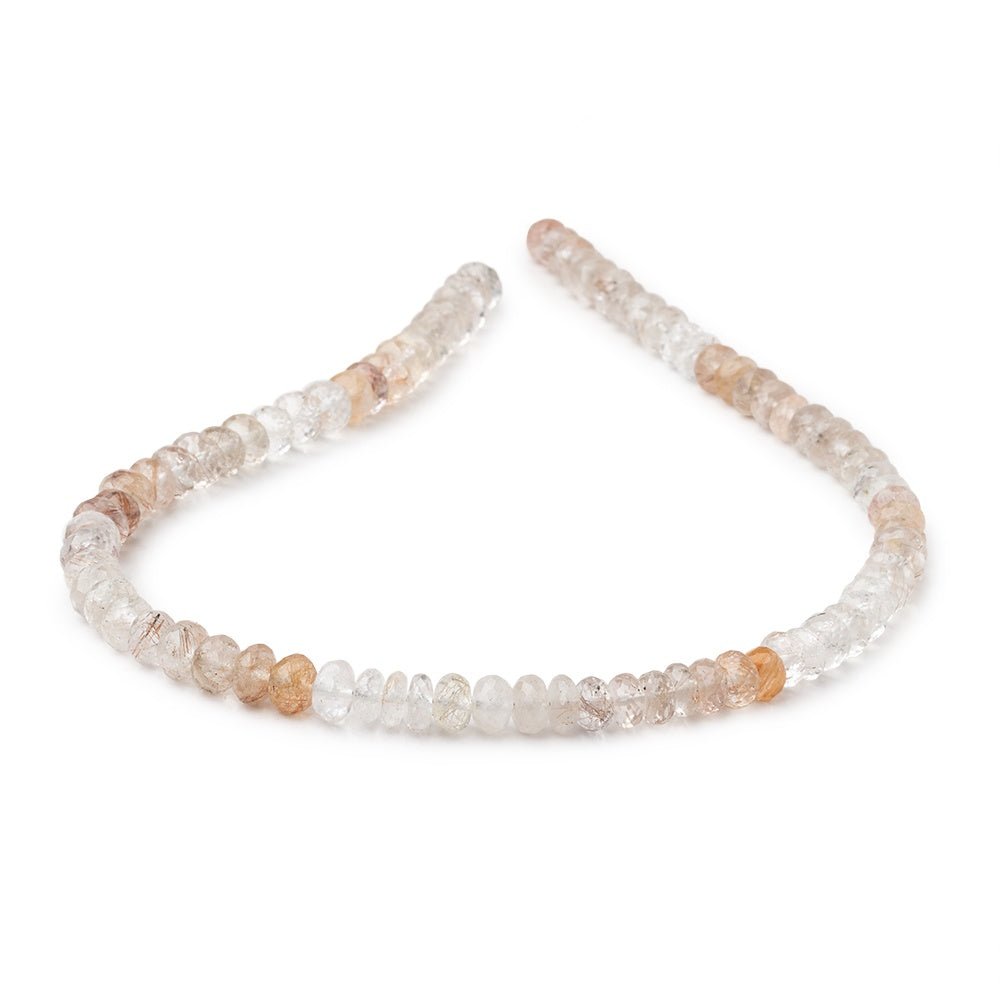 6.5mm Copper Rutilated Quartz Faceted Rondelle Beads 14 inch 74 pieces (ONLINE ORDER ONLY)