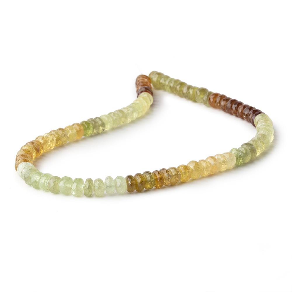 6.5mm Grossular Garnet faceted rondelle beads 13 inch 85 pieces (ONLINE ORDER ONLY)