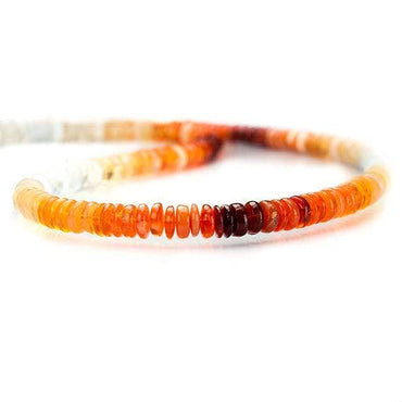 6.5mm Multi Color Fire Opal Plain Rondelle Beads 16 inch 102 pieces (ONLINE ORDER ONLY)