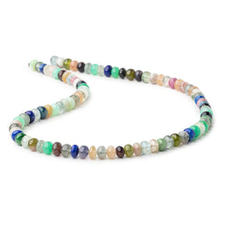 6.5mm Multi Gemstone Plain Rondelle Beads 16 inch 90 pieces (ONLINE ORDER ONLY)