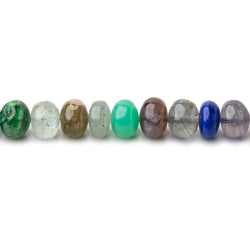 6.5mm Multi Gemstone Plain Rondelle Beads 16 inch 90 pieces (ONLINE ORDER ONLY)