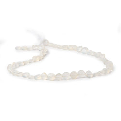 6.5mm White Chalcedony Faceted Coin Beads 13 inch 50 pieces (ONLINE ORDER ONLY)