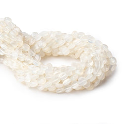 6.5mm White Chalcedony Faceted Coin Beads 13 inch 50 pieces (ONLINE ORDER ONLY)