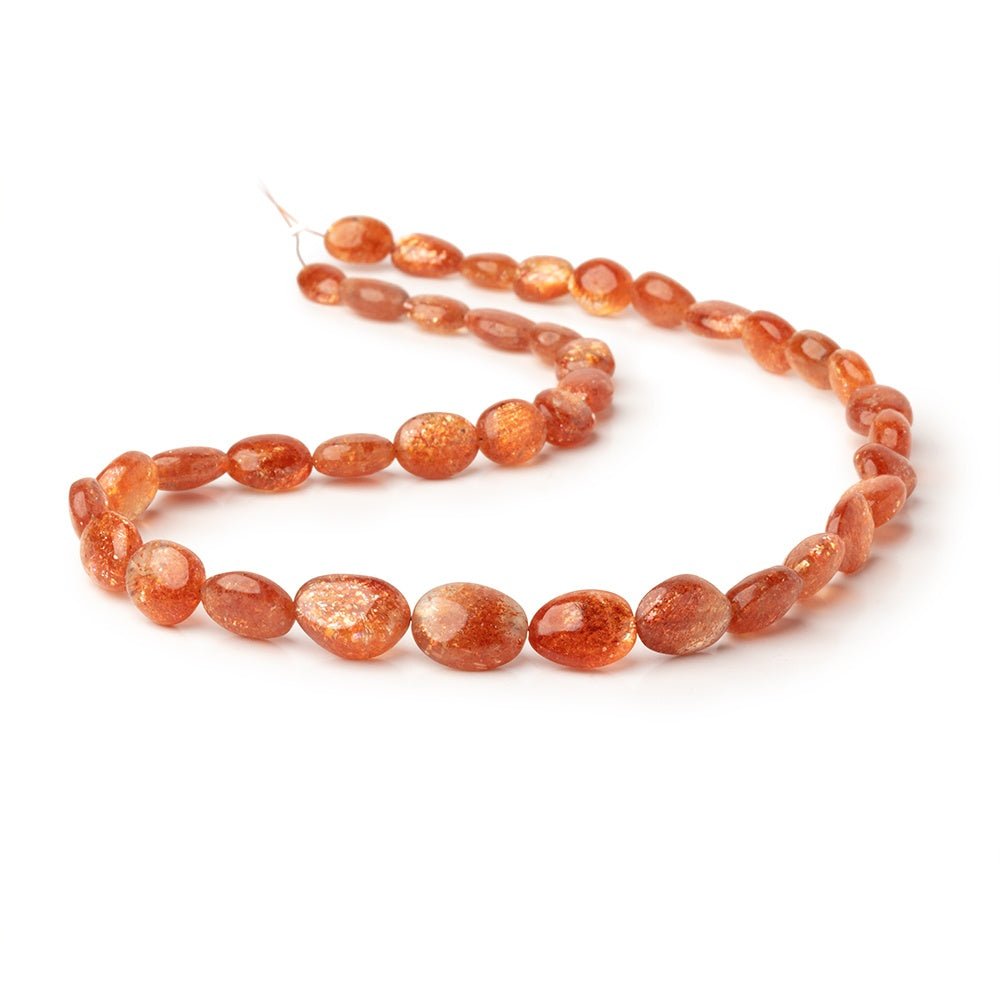 6.5x5-12x10mm Sunstone Plain Nugget Beads 16 inch 39 pieces AA (ONLINE ORDER ONLY)