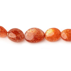 6.5x5-12x10mm Sunstone Plain Nugget Beads 16 inch 39 pieces AA (ONLINE ORDER ONLY)