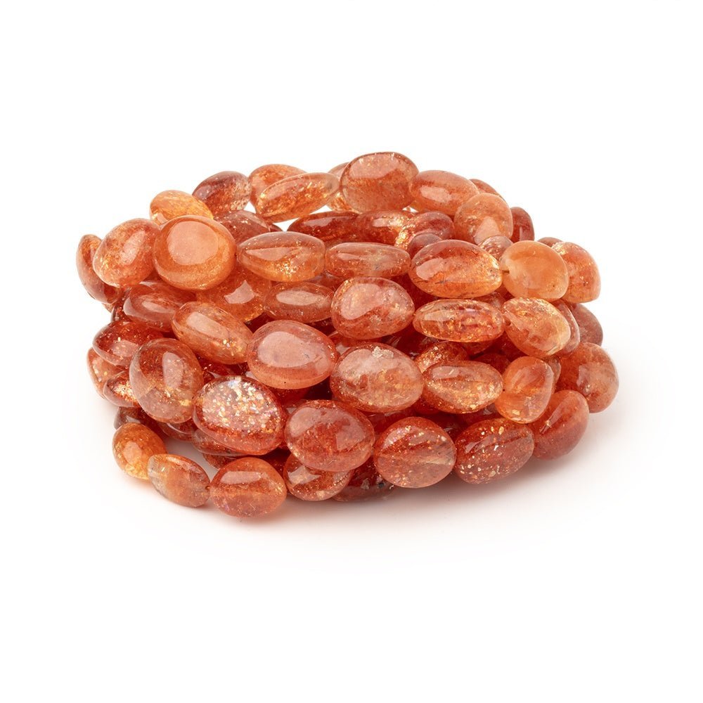 6.5x5-12x10mm Sunstone Plain Nugget Beads 16 inch 39 pieces AA (ONLINE ORDER ONLY)