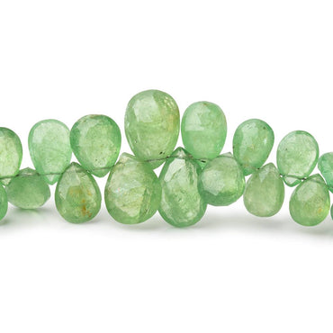 6.5x5-12x8.5mm Tsavorite Garnet Faceted Pear Beads 8 inch 62 pieces AA (ONLINE ORDER ONLY)