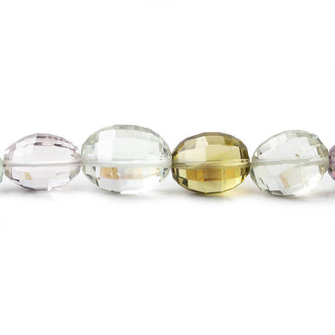 6.5x5-14x10mm Multi-Gemstone checkerboard faceted ovals 18 inch 50 pcs AA (ONLINE ORDER ONLY)