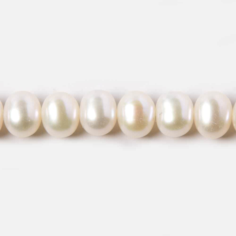 6.5x5-7x5.5mm Cream Side Drilled Oval Freshwater Pearls 16 inch 74 pieces (ONLINE ORDER ONLY)