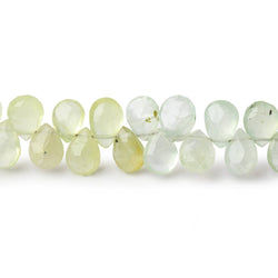 6.5x5-8x5mm Prehnite Faceted Pear Beads 8 inch 65 pieces (ONLINE ORDER ONLY)