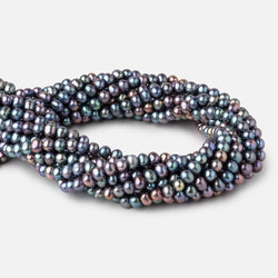 6.5x5mm Peacock Off Round Freshwater Pearls 15.5 inch 74 Beads (ONLINE ORDER ONLY)