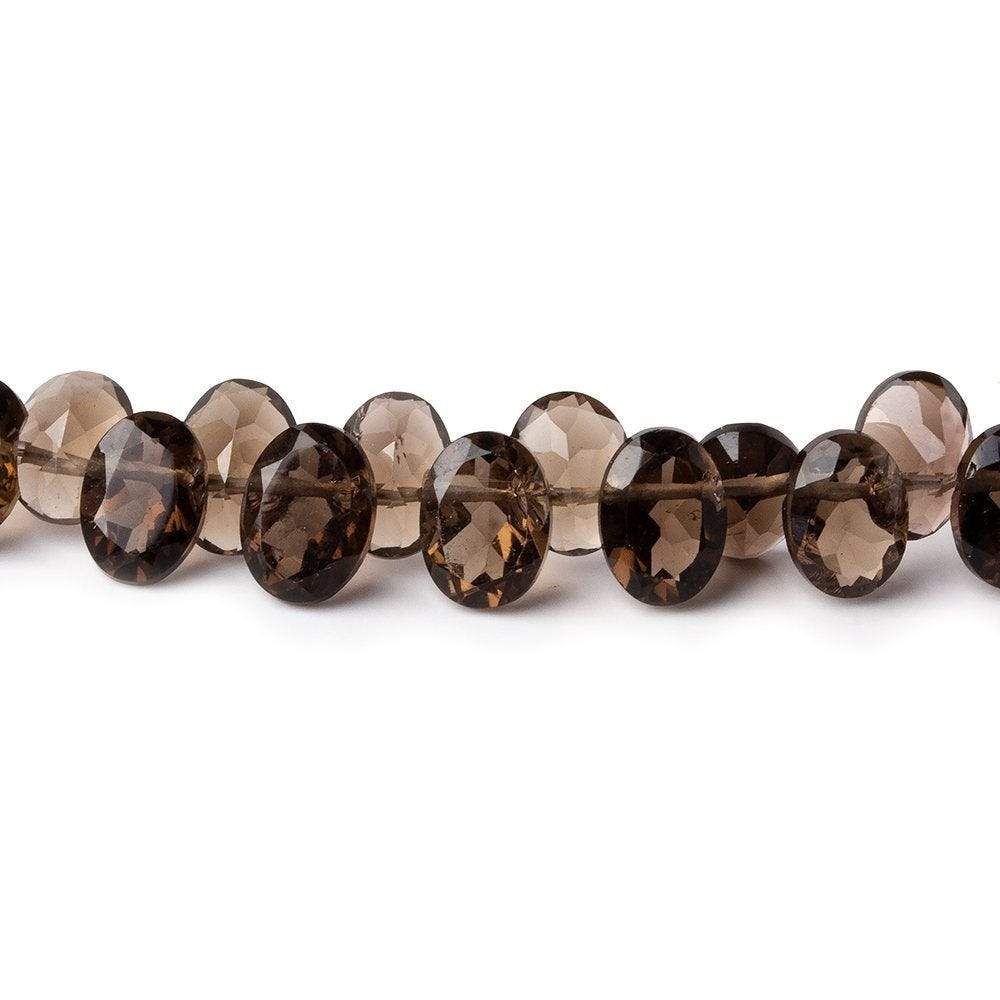 6.5x5mm Smoky Quartz Pavilion Faceted Oval Beads 13 inch 100 pieces (ONLINE ORDER ONLY)
